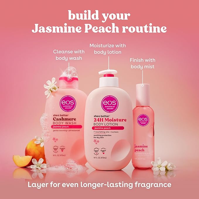 eos Cashmere Body Wash – Jasmine Peach, Moisturizing Body Wash, Creamy Gel - Image 7