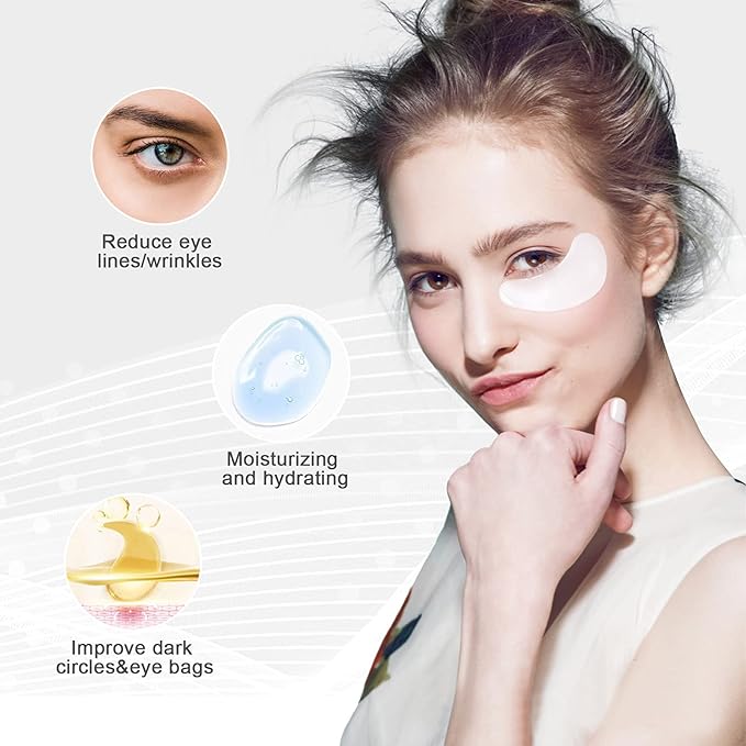 Permotary 30 Pairs Gel Collagen Eye Pads, Crystal Collagen Under Eye Mask - Image 3