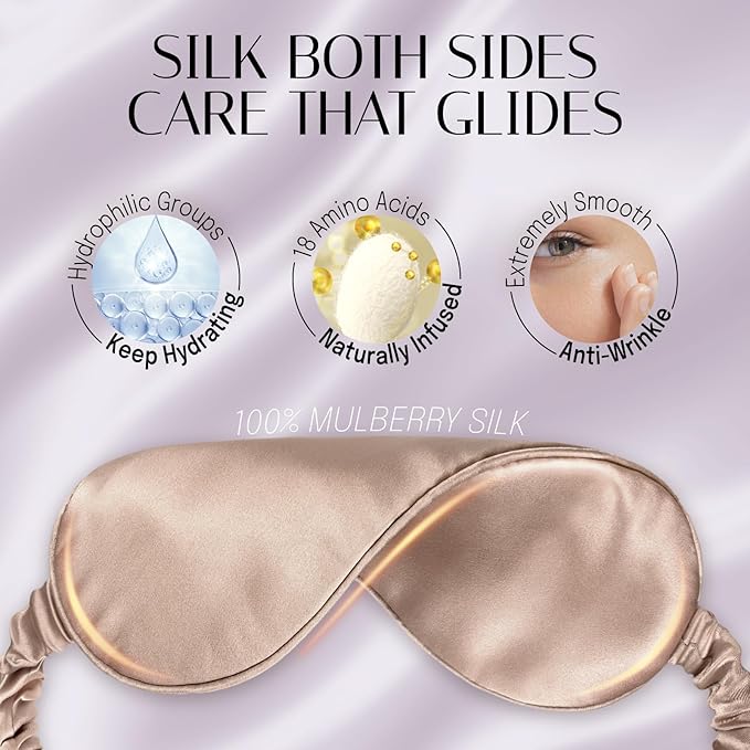 Silk Sleep Mask Eye Mask Blindfold - Image 5