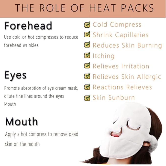 4 Pack Reusable Face Towel Mask Cold Hot Compress Facial Steamer Towel - Image 3