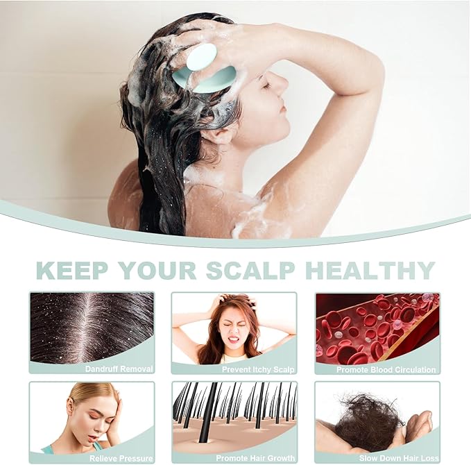 Meartchy Silicone Scalp Massager, Scalp Scrubber - Image 4