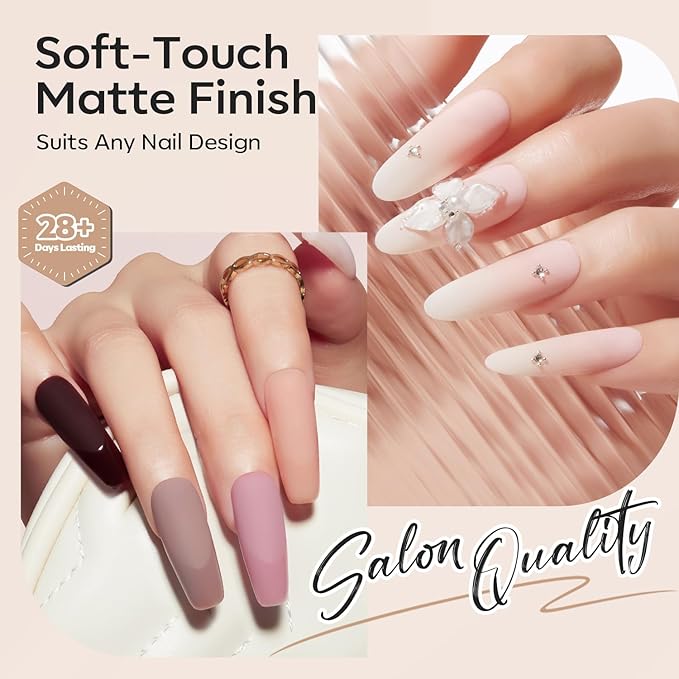 modelones 2PCS Matte Gel Top Coat Chrome Proof, Powder-Resistant No Wipe Velvet - Image 6