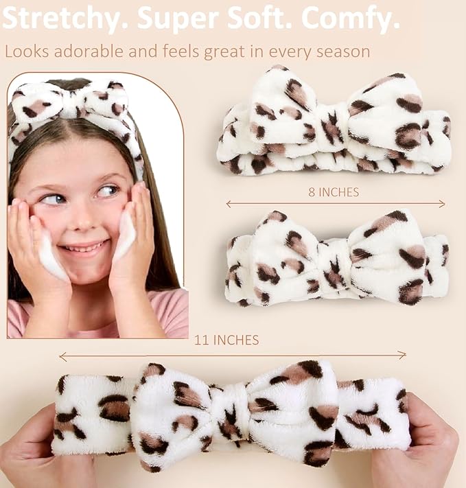 Huachi Spa Headband for Women Washing Face Girls Skincare Headbands Makeup - Image 4