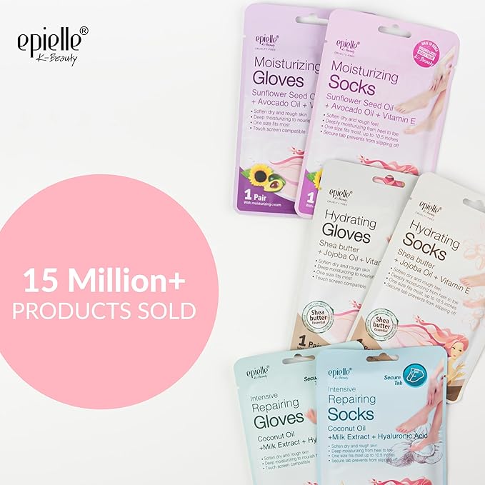 Epielle Moisturizing Hand Mask 6 Pairs, Soften - Image 2