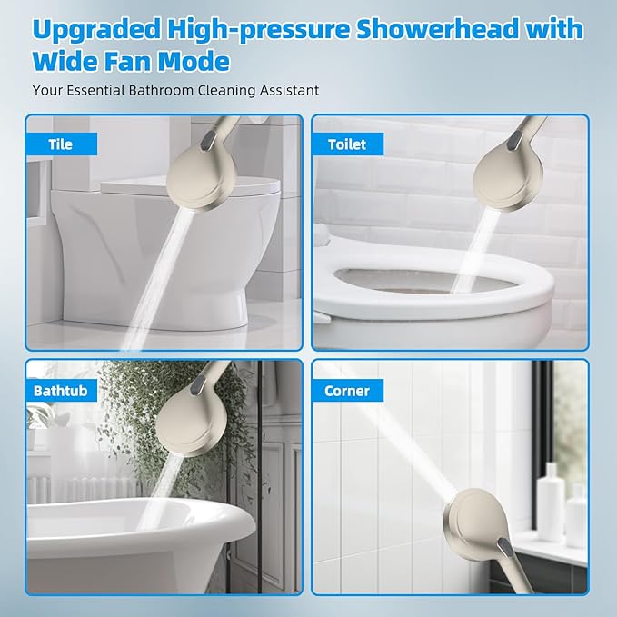 Hibbent 12'' All Metal CUPC Certified Shower Head, High Pressure Rainfall - Image 7