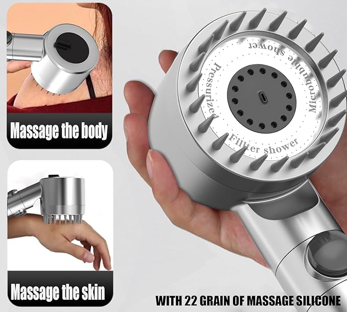 High Pressure Handheld Shower Head High Pressure Shower Heads- High Flow Even - Image 4