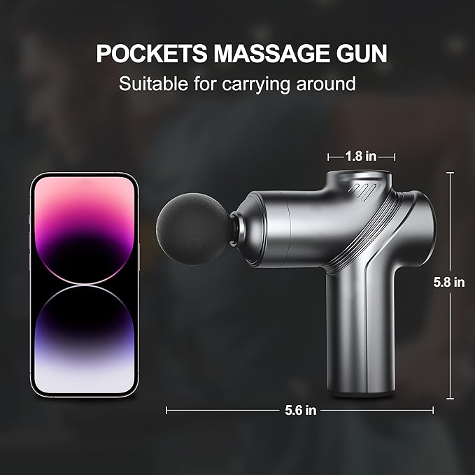 LEERCON Mini Massage Gun, Portable Deep Tissues Muscle Massager, 4 Massages - Image 4