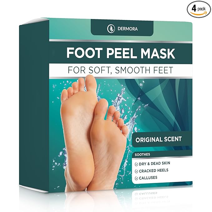 DERMORA Foot Peel Mask | Skin Exfoliating Foot Masks by DERMORA