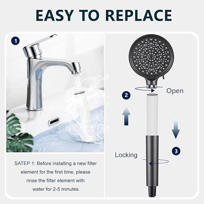 AWO 4 PACK Replacement Shower Head Filter Cartridge Compatible - Image 7
