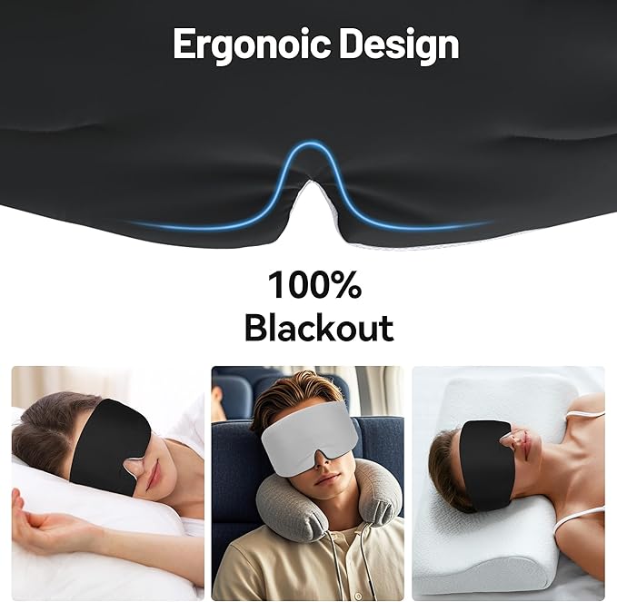 LOVE EYE Dual Side Sleep Mask, Ice Silk Eye Sleeping Mask & Blindfold - Image 7