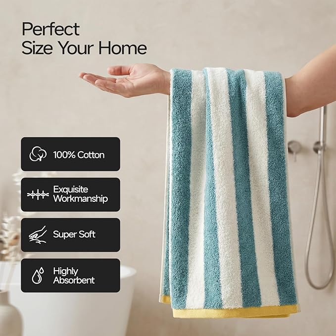 REDKISS 2-Pack Striped Hand Towels - Image 3