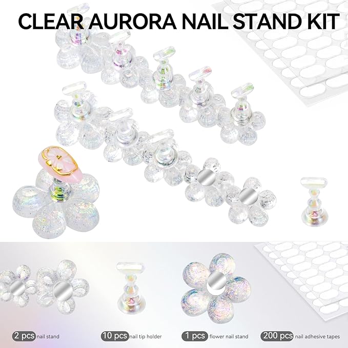 Nail Stand for Press On Fake Nails Painting Display Practice, Powerful Magnetic - Image 2