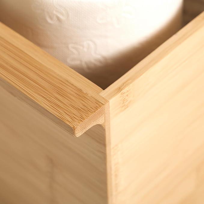 Bamboo Toilet Paper Holder & Bathroom Organizer by Alder Row, Freestanding - Image 8