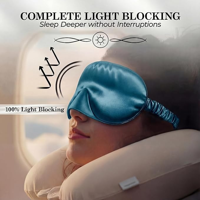 SLEEP SANCTUARY 100% Pure Mulberry Silk Sleep Mask - Image 3