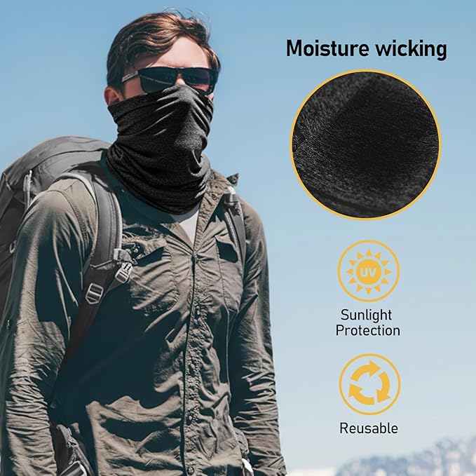 TICONN Neck Gaiter Face Cover Scarf, Neck Warmer Breathable Sun & Wind-proof - Image 5