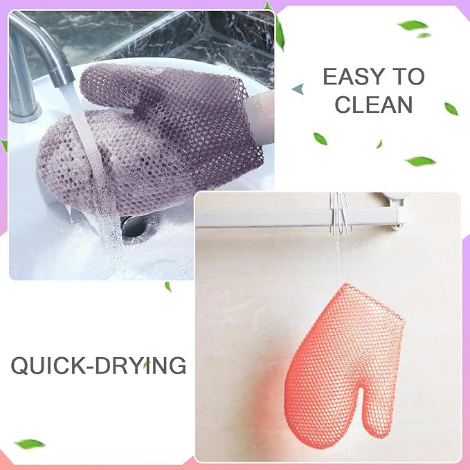 Karenhi 2 Pcs Honeycomb Exfoliating Glove Bath Mitt Body Spa Scrubber, - Image 3