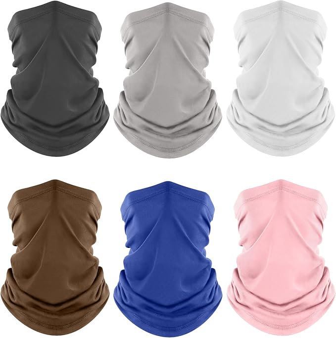 Fuinloth Neck Gaiter, 6 Pack Cooling UV Protection Bandana Face Mask Gator Scarf by fuinloth