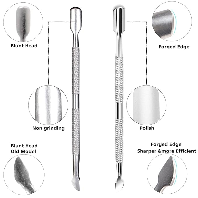 Ejiubas Cuticle Pusher Cuticle Nipper Stainless Steel Cuticle Trimmer Cuticle - Image 3