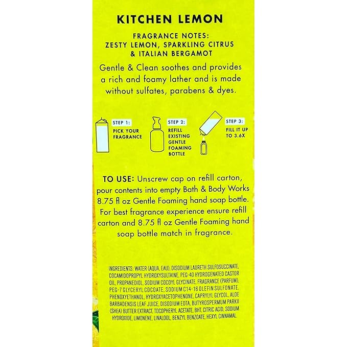 Bath & Body Works Kitchen Lemon Refill Gentle & Clean Foaming Hand Soap - Image 2