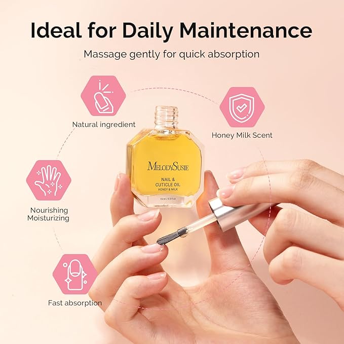 MelodySusie Cuticle Remover Kit, 60g Cuticle Remover Cream 15ML Cuticle Oil - Image 5