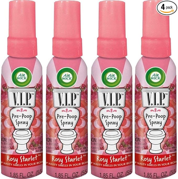 Air Wick V.I.P. Pre-Poop Toilet Spray | Rosy Starlet Scent | Contains Essential by AirWick