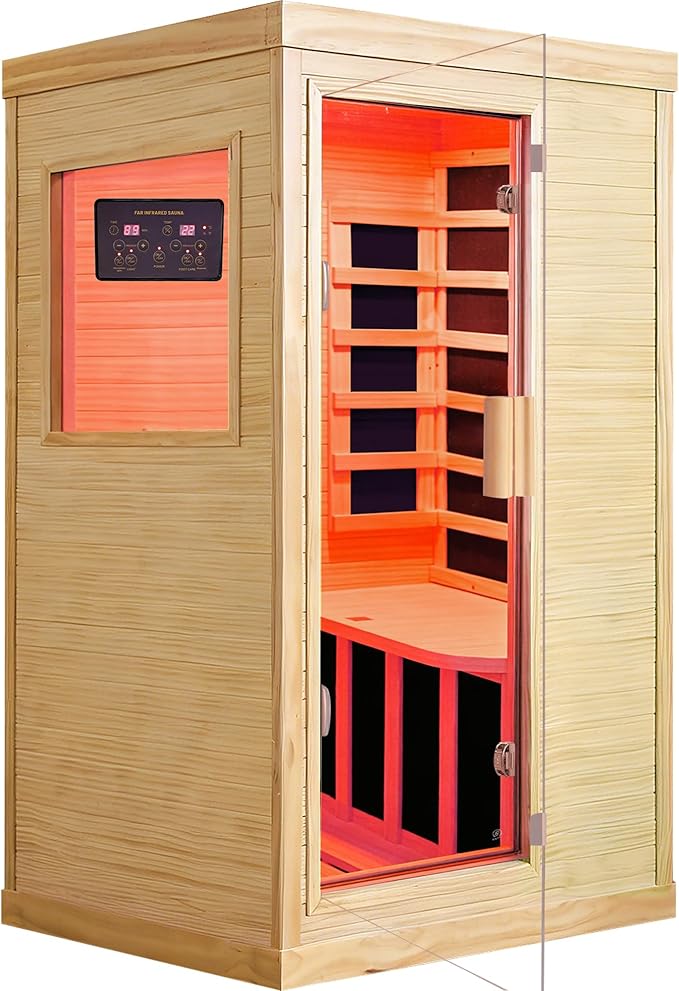 OUTEXER Infrared Sauna Home Sauna Spa Room Chilean Pine Wood 1200W Indoor by OUTEXER
