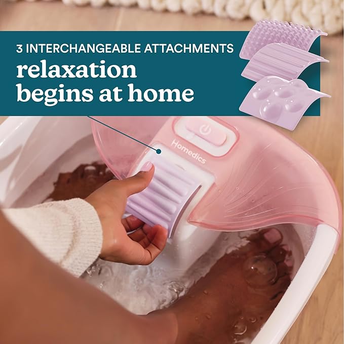Homedics Bubble Bliss Deluxe Footbath Gift Set – Maintain Heat Foot Spa - Image 4