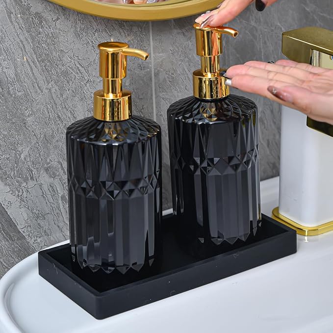 2PCS 7.87” L x 3.93” W Silicone Soap Dispenser Trays, countertop Tray - Image 5