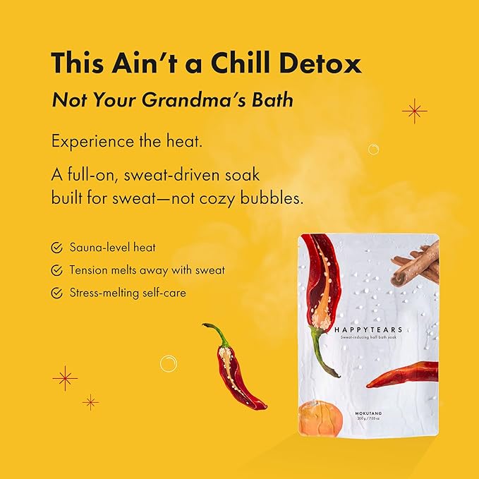 Happy Tears Bath Soak, Made in Korea, Sweat & Detox - Image 4