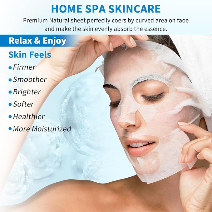 12 Pack Sheet Face Masks Skincare, Mothers Day Gifts, Collagen Face Mask - Image 6