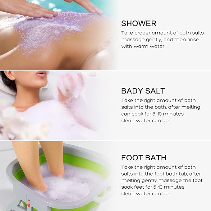 40 Packs of Foot Bath soak Salts kit Lavender Epsom Salts Tea Tree Oil Dry - Image 3