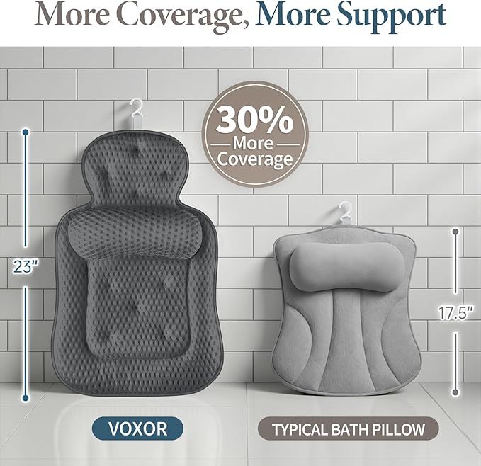 Bath Pillows for Tub, Comfortable Bathtub Cushion for Head and Neck - Image 7