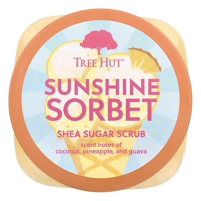 Tree Hut Sunshine Sorbet Shea Sugar Scrub, Exfoliating Body Scrub Removes Dead - Image 4