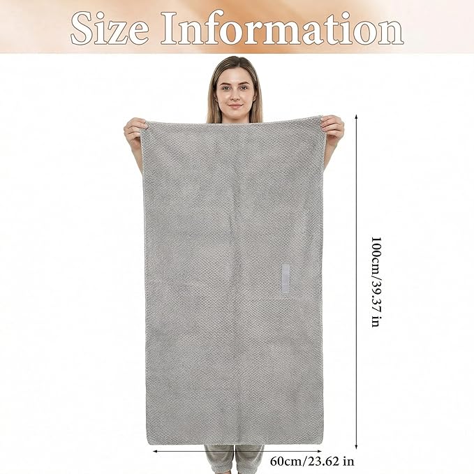 Microfiber Hair Towel Wrap for Women Extra Large Hair Turban Anti-Frizz Hair - Image 2