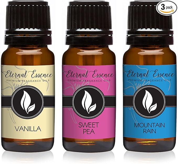 Trio - Vanilla, Sweet Pea & Mountain Rain - Premium Fragrance Oil Trio - 10ML by EternalEssenceOils