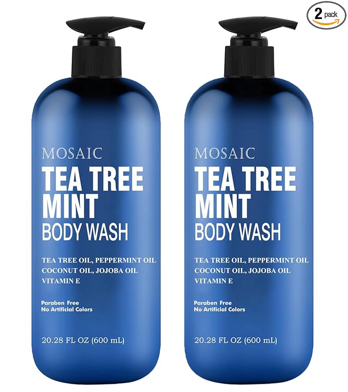 Tea Tree Body Wash with Mint & Shower Gel with Vitamin E by AnatoliaDaphne