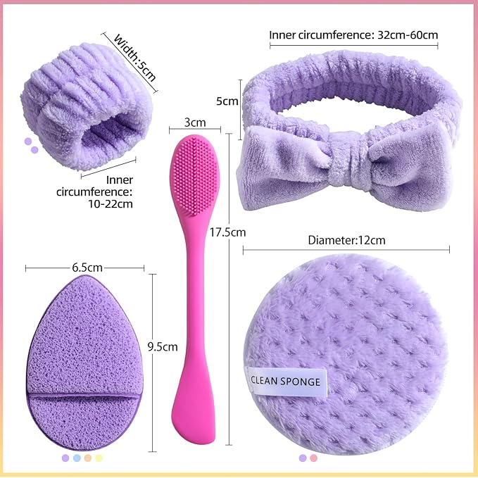 JPNK Face Sponges Cleansing Exfoliating Facial Sponges - Image 3