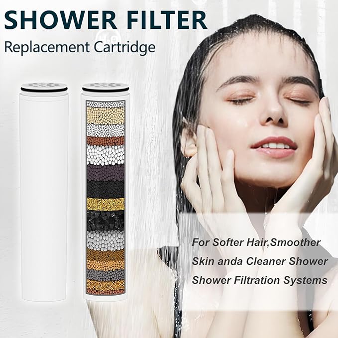 AWO 2 PACK Replacement Shower Head Filter Cartridge Compatible - Image 4