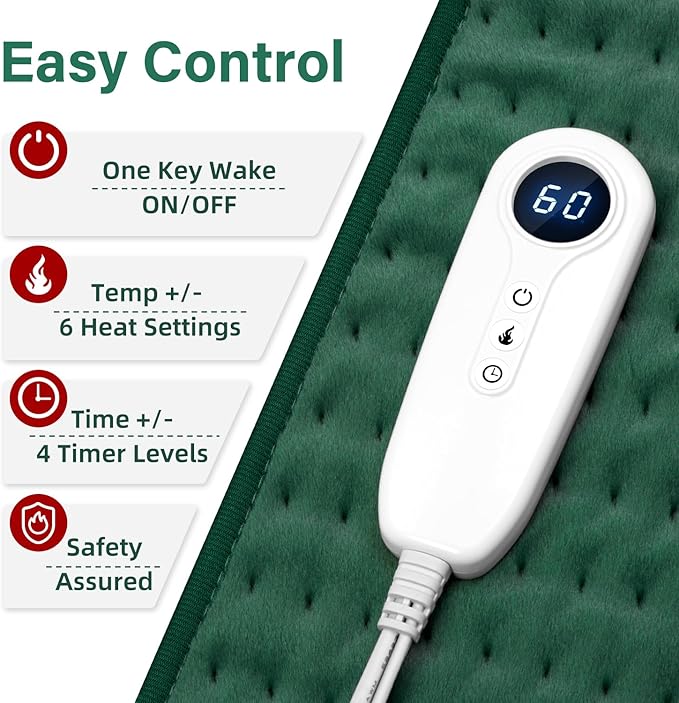 XXXL Heating Pad for Back Pain Relief & Period Cramps, Extra Large Elecctric - Image 2