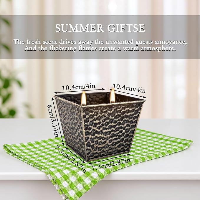2Pcs Citronella Candles Outdoor Indoor-Large 12oz Scented 50H Long Lasting - Image 5