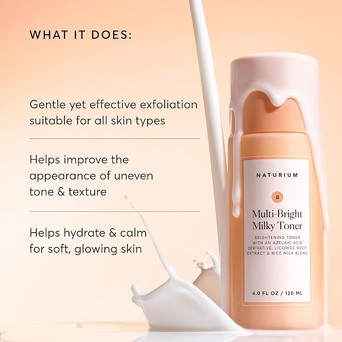 Naturium Multi-Bright Milky Toner, Exfoliating Skincare - Image 4