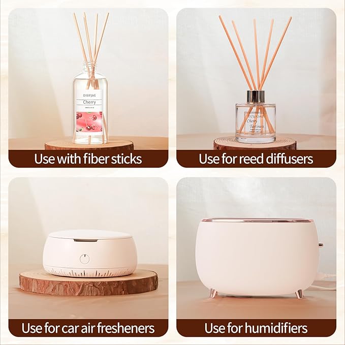 Cherry Diffuser with 10 Fiber Sticks, 6.7 oz Diffusers - Image 3