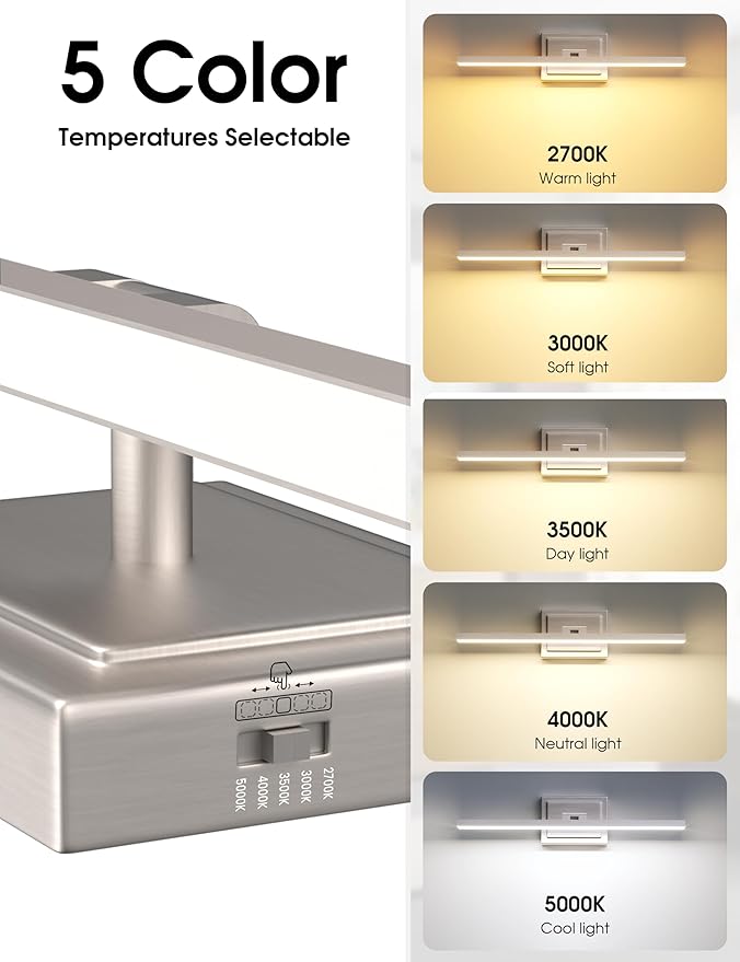 VOLISUN Modern Bathroom Vanity Light 31.5 inch, 18W Dimmable 5CCT Led Bathroom - Image 4