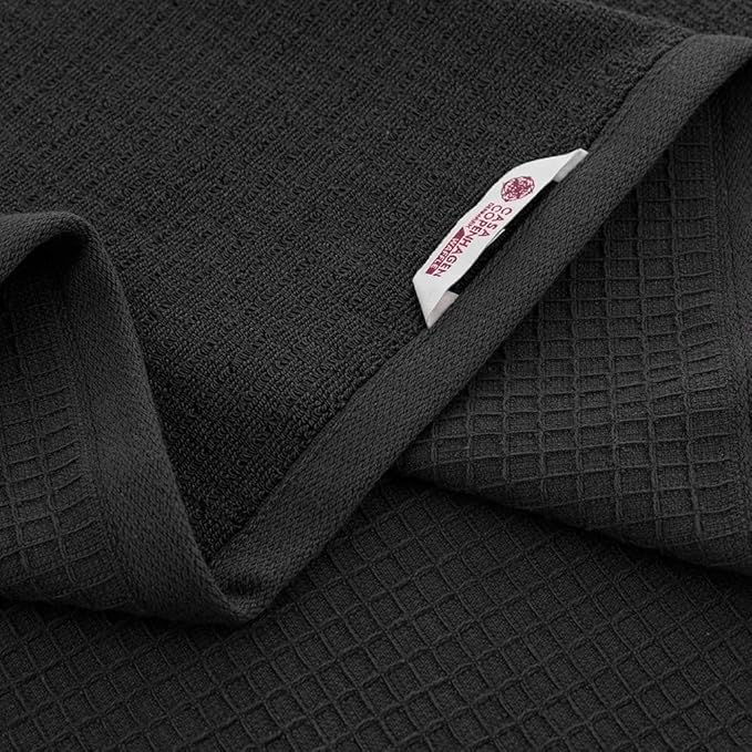 CASA COPENHAGEN Wafffle 4Pcs 100% Egyptian Cotton Large Designer Towels Gift - Image 2
