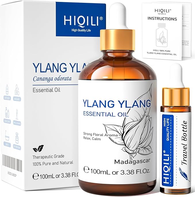 HIQILI Ylang-Ylang Essential Oil, Long-Lasting Scent by HIQILI