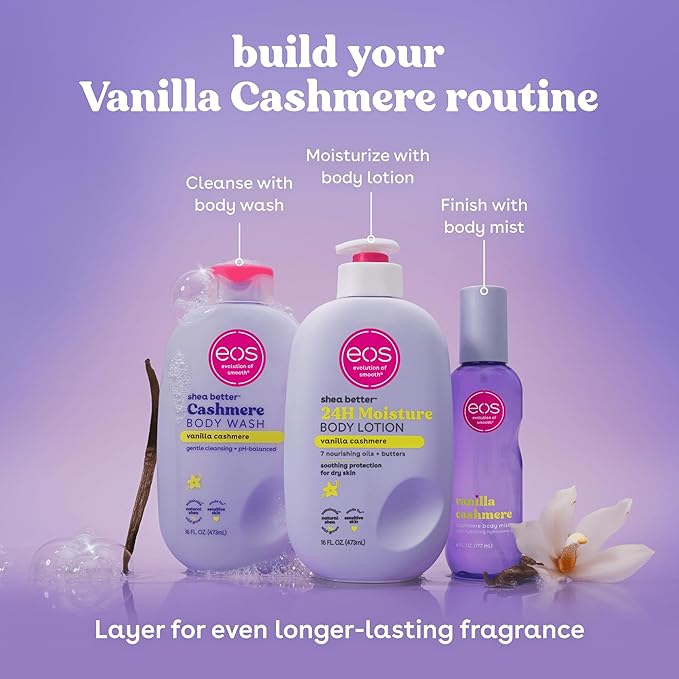 eos 24H Moisture Travel Body Lotion- Vanilla Cashmere, Travel Size Essential - Image 9