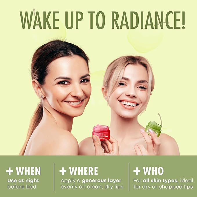 Lip Mask & Scrub – Apple, Cherry & Mint – Hydrates, Exfoliates, Repairs Dry & - Image 5