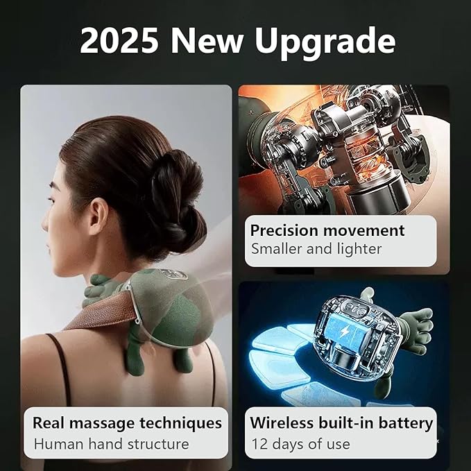 Neck Massager 2025, with Heat Electric Shoulder & Cervical Massage - Image 3