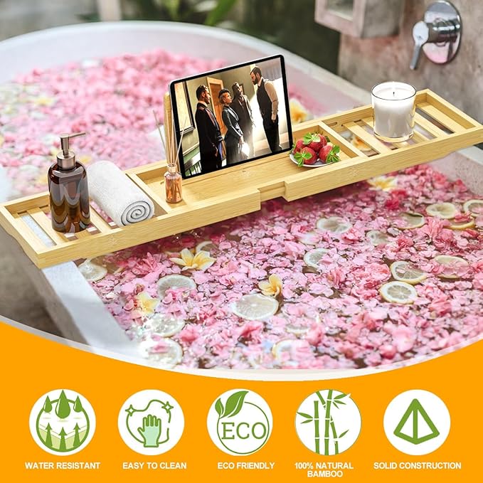 Bathtub Tray - Bath Tray Expandable - Bath Table Trays - Image 2
