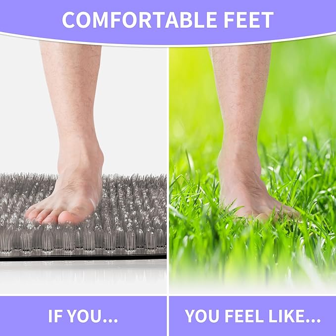 Yolife Shower Foot Scrubber Mat, Anti-Slip Bath Mat - Image 7